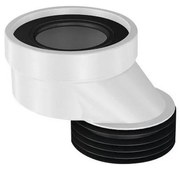 Bruckner - Manicotto di scarico per WC fisso, eccentrico nero/bianco