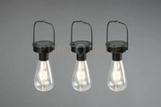 Campus kit 3 lampade led da appendere nere da esterno ip44 solare r...
