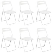 UXIOR - set 6 sedie in polipropilene pieghevole