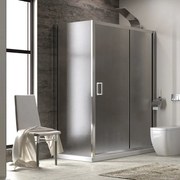 Kamalu - Box doccia 110x70 vetro buccia d'arancia altezza 180cm K410NS