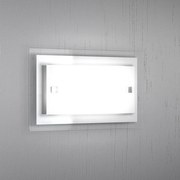 Applique Moderna Tray Metallo E Vetro Bianco 1 Luce E27