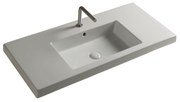 Lavabo Da Incasso/Sospeso 100x45 Cm Ceramica Tecla "Cangas" Bianco Lucido