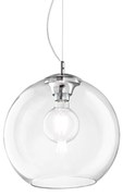 Sospensione Moderna Nemo Metallo Trasparente 1 Luce E27 D40Cm