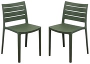 CABOT - set 2 sedie in polipropilene impilabile