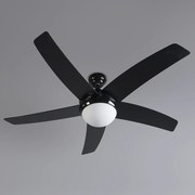 Ventilatore da soffitto nero con stampa legno 132 cm con telecomando - Cool