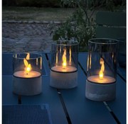 Brilliant - SET di 3 candele LED BOUGIE LED/2xAA IP44 grigio/fumo