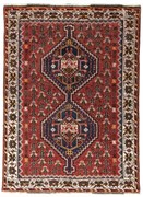 Shiraz Tappeto persiano 110x150 Rosso (Iran) Annodato A Mano