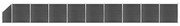 Set Pannelli Di Recinzione İn Wpc 1657x(105-186) Cm Nero /