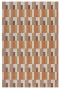 Tappeto in colore arancio-naturale 155x230 cm Riley Block Geo - Flair Rugs