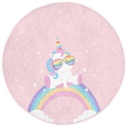 Tappeto rosa per bambini ø 120 cm Comfort - Mila Home