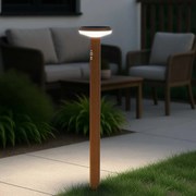 Paletto da giardino Solare Corten 80cm con Sensore Mov. e Picchetto Colore Bianco Naturale 4.000K
