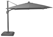 Ombrellone decentrato grigio SONORA II NATERIAL L 282 x 391 cm con telo grigio