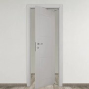 Porta tamburata rototraslante Mood grigio L 70 x H 210 cm destra