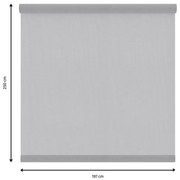 Tessuto per tende a rullo filtrante INSPIRE Canberra grigio / argento 197 x 250 cm