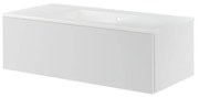 Mobile da bagno sotto lavabo Neo bianco laccato L 105 x H 32 x P 48 cm 1 cassetto, lavabo non incluso