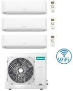 Climatizzatore Condizionatore Hisense New Comfort con WiFi R32 Trial Split Inverter 7000 + 7000 + 9000 BTU con U.E. 3AMW62U4RJC Classe A++/A+
