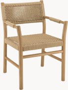 Set di 2 sedie da pranzo da giardino in legno di teak Valeria