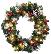 Ghirlanda natalizia LED 35xLED/3xAA 8 funzioni Ø 45 cm IP44 bianco caldo