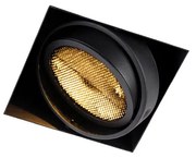 Faretto da incasso nero 1 luce GU10 AR111 - ONEON Honey