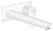Rubinetto per lavabo getto laminare cristallino Talis E bianco verniciato opaco HANSGROHE H 11.2 cm