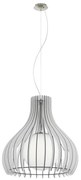 Eglo 61715 - Lampadario a sospensione con filo TINDORI 1xE27/60W/230V diametro 50 cm bianco
