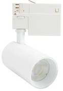 Faro LED 20W Trifase 60° 120lm/W CRI92 no Flickering - BRIDGELUX LED Colore Bianco Naturale 4.000K