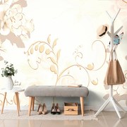 Carta da parati – Natura morta vintage con farfalla