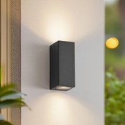 Applique da esterni Xava Lucande, Nero, Alluminio, Moderno, Applique da esterni