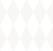 Carta da parati Rombi bianco e grigio, 53 cm x 10.05 m