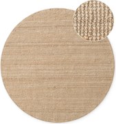 Tappeto rotondo di colore naturale in iuta ø 200 cm Bouclé Jaipur – Hanse Home
