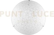 Plafoniera esagram bianca e graniglia stella 2 luci attacco e27 3...