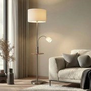 Lampada da terra Aovan Lindby, Alluminio / Grigio / Zincato, Soggiorno / Sala da pranzo, Metallo, Moderno, Lampada da terra