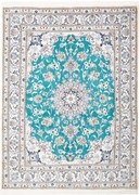 Nain Tappeto persiano 150x200 Verde (Iran) Annodato A Mano