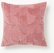 Copricuscino ricamato con motivo geometrico Verina