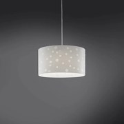 Sospensione Moderna A 5 Luci Pois Xxl In Polilux Bicolor Bianco Made In Italy