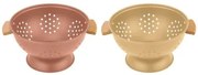 Scolapasta DKD Home Decor 30 x 24,5 x 14 cm Terracotta Acciaio inossidabile Giallo (2 Unità)