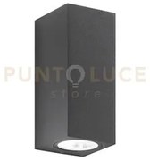 Applique alluminio colore antracite monolite 2 luci attacco gu10 h....
