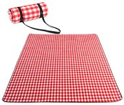 Coperta da picnic con motivo rosso e bianco 200 x 150 cm