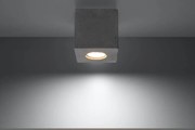 Plafoniera in Cemento Levigato da soffitto QUAD GU10 Grigia da interno
