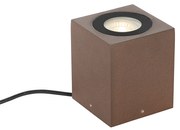 Faretto da giardino industriale marrone ruggine quadrato IP65 - Lennard