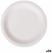 Set di piatti Algon Monouso Bianco Cartone 28 cm (36 Unità)