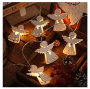 Retlux - Catena natalizia LED 10xLED/2xAA/bianco caldo 2m angioletti