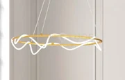 Noemi-sr o lampadario a sospensione ottone spazzolato 50w dimmerabi...