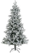 Albero di Natale DKD Home Decor Bianco Verde Polietilene Nevoso 140 x 140 x 210 cm