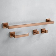 Set accessori da bagno Rio Brush Copper 4 pezzi