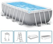 Intex - Set Piscina Rettangolare Prism Frame 488x244x107 cm