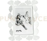 Portafoto ginkgo piccolo bianco marmo