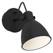 Applique Moderna San Peri 1 Luce Acciaio Nero E Bianco