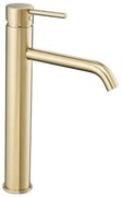 REA-B9409 - Miscelatore per lavabo LUNGO 28 cm, finitura oro
