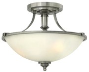 Lampadario Contemporaneo Truman Acciaio Nichel Antico Vetro 3 Luci E27